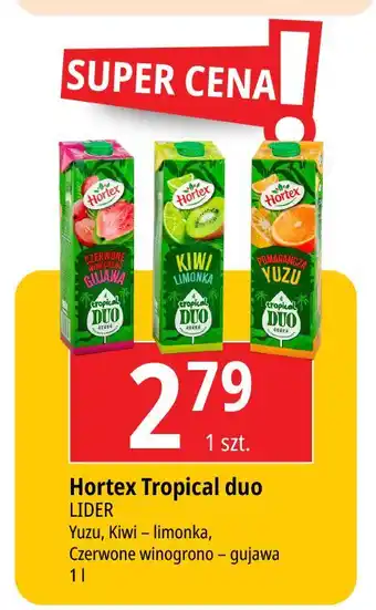 E.Leclerc Napój kiwi limonka Hortex Tropical Duo oferta