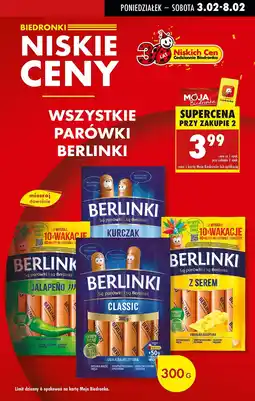 Biedronka Parówki z kurczaka Morliny Berlinki oferta