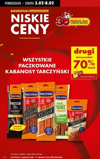 Biedronka Kabanosy drobiowe paluszki Tarczyński Exclusive oferta