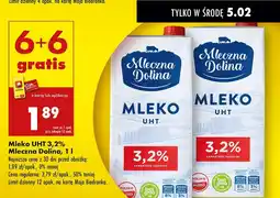 Biedronka Mleko 3.2% Mleczna Dolina oferta