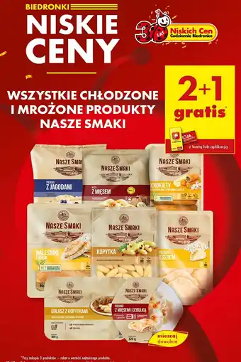 Biedronka Produkty chłodzone i mrożone Nasze Smaki oferta