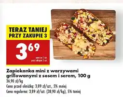 Biedronka Zapiekanka mini z warzywami grillowanymi sosem i serem oferta