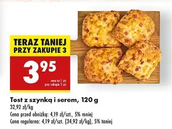 Biedronka Tost z szynką i serem oferta