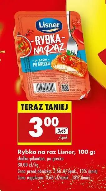 Biedronka Rybka po grecku Lisner Na Raz oferta