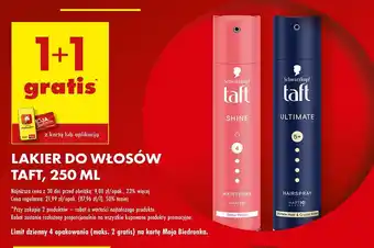 Biedronka Lakier do włosów Taft Ultimate oferta