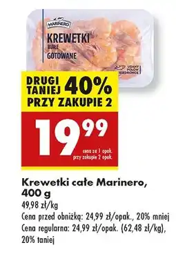 Biedronka Krewetki białe gotowane Marinero oferta