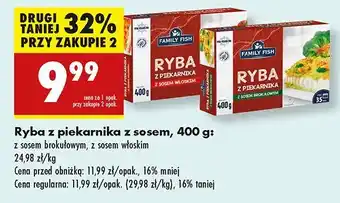 Biedronka Ryba z piekarnika sosem włoskim Family Fish oferta