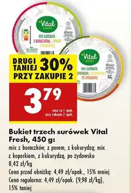 Biedronka Bukiet surówek: mix z koperkiem + kukurydzą po żydowsku Vital Fresh oferta