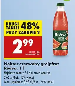 Biedronka Nektar czerwony grejpfrut Riviva oferta