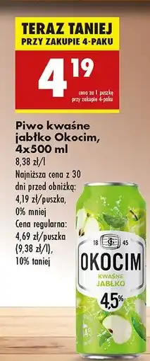 Biedronka Piwo Okocim Kwaśne Jabłko oferta