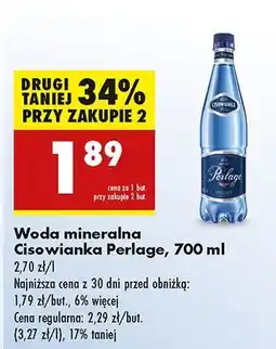 Biedronka Woda musująca Cisowianka Perlage oferta