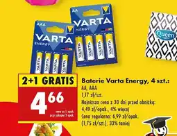 Biedronka Baterie alkaliczne aaa Varta oferta