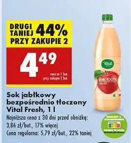 Biedronka Sok jabłkowy Vital Fresh oferta