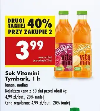 Biedronka Sok malina-marchew-jabłko Tymbark Vitamini oferta