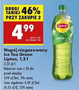 Biedronka Herbata mrożona classic Lipton Green Ice Tea oferta