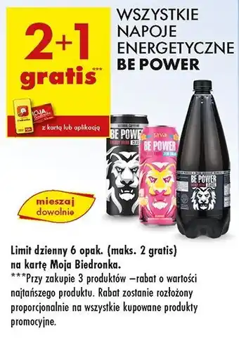 Biedronka Napój energetyczny java Be Power oferta