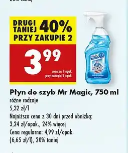 Biedronka Płyn do szyb blask bez smug Mr Magic oferta