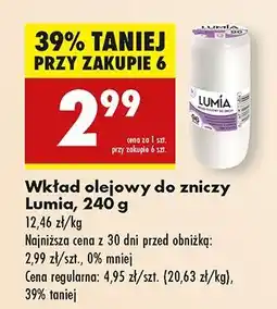 Biedronka Wkład olejowy do zniczy 240 g 96 h Lumia oferta