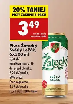 Biedronka Piwo Zatecky Svetly Lezak oferta