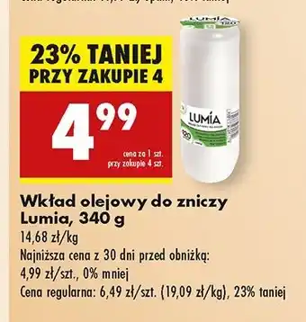 Biedronka Wkład olejowy do zniczy 340 g 120 h Lumia oferta