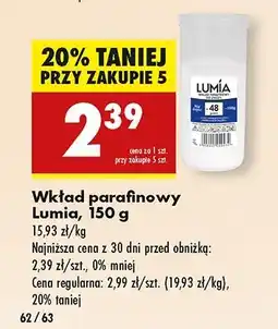 Biedronka Wkład parafinowy 48h 150 g Lumia oferta