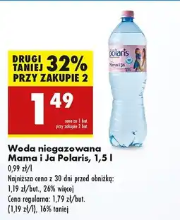 Biedronka Woda niegazowana Polaris Mama I Ja oferta