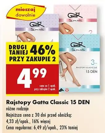 Biedronka Rajstopy damskie 15 den moments rozm. 4 Gatta oferta