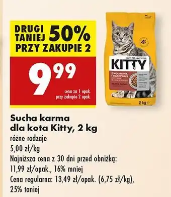 Biedronka Karma dla kota z wołowiną i warzywami Kitty oferta