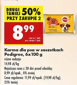 Biedronka Karma dla psa wybór smaków w sosie Pedigree oferta