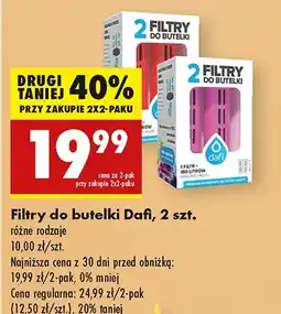 Biedronka Filtry do butelki różowe Dafi oferta