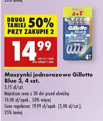 Biedronka Maszynki do golenia Gillette Blue 3 Comfort oferta