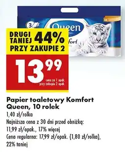 Biedronka Papier toaletowy komfort Queen oferta