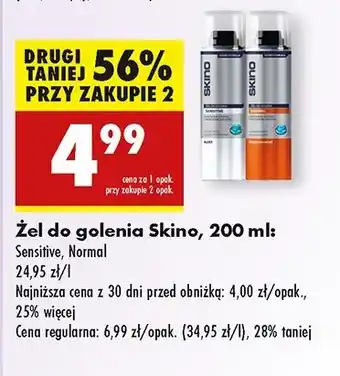 Biedronka Żel do golenia normal Skino oferta