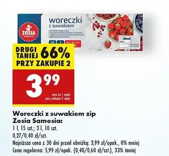 Biedronka Woreczki z zamkiem 3 l Zosia Samosia oferta