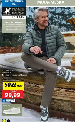 Lidl Sneakersy męskie skórzane rozm. 41-46 Us Grand Polo oferta