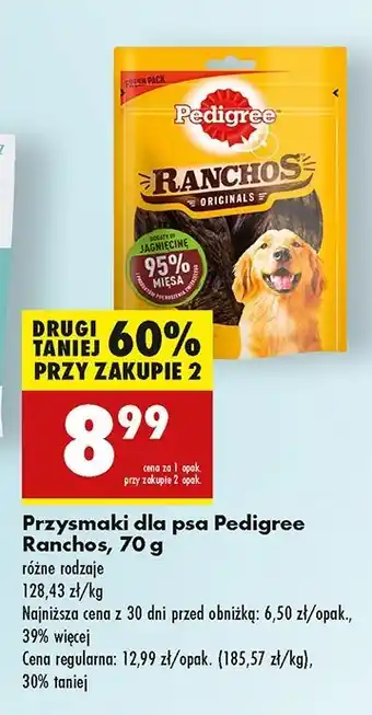 Biedronka Przysmak dla psa originals jagnięcina Pedigree Ranchos oferta