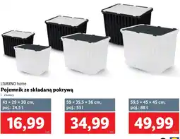 Lidl Pojemnik ze składamą pokrywą 88l Livarno Home oferta