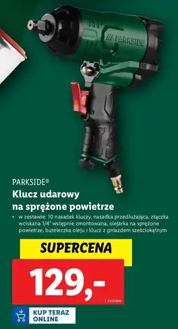 Lidl Klucz udarowy na sprężone powietrze Parkside oferta