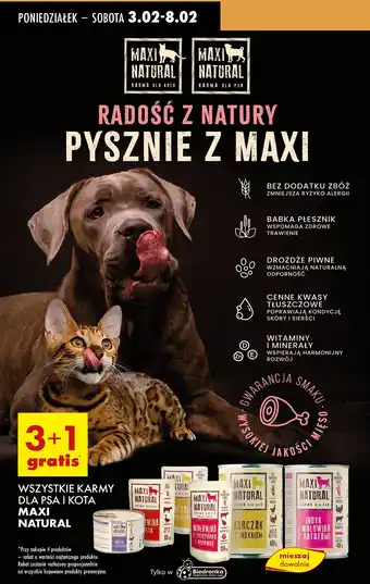 Biedronka Karma dla psa indyk i wołowina z batatami Maxi Natural oferta