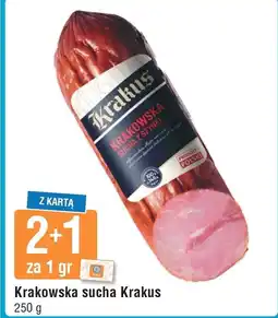 E.Leclerc Kiełbasa krakowska sucha z szynki Krakus Animex oferta