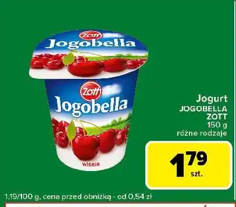 Carrefour Express Jogurt wiśnia Zott Jogobella oferta