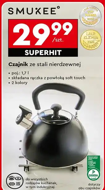 Biedronka Czajnik 1.7 l Smukee oferta