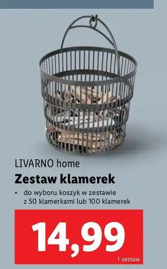 Lidl Koszyk teleskopowy z 50 klamerkami Livarno Home oferta