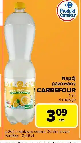 Carrefour Express Woda cytrynowa Carrefour oferta