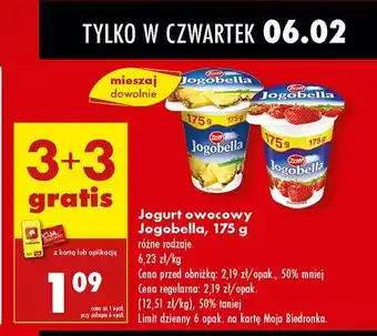 Biedronka Jogurt truskawka Zott Jogobella oferta