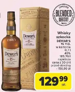 Carrefour Whisky puszka Dewar's 15 Years Old oferta