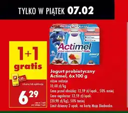 Biedronka Jogurt kids truskawka i banan Danone Actimel oferta