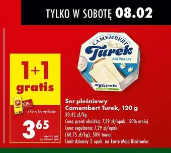 Biedronka Ser camembert naturalny Turek Naturek oferta