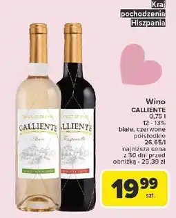 Carrefour Wino Calliente D.o. Carinena Semi-Sweet Tinto oferta