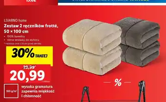 Lidl Ręcznik frotte 50 x 100 cm Livarno Home oferta